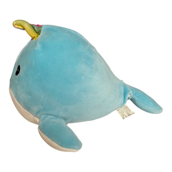 Kellytoy Narwhal Plush – Blue & White with Iridescent Horn - Picture 2 of 4